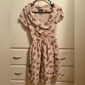 Revival swing dress cowboys Size 10 pinup style